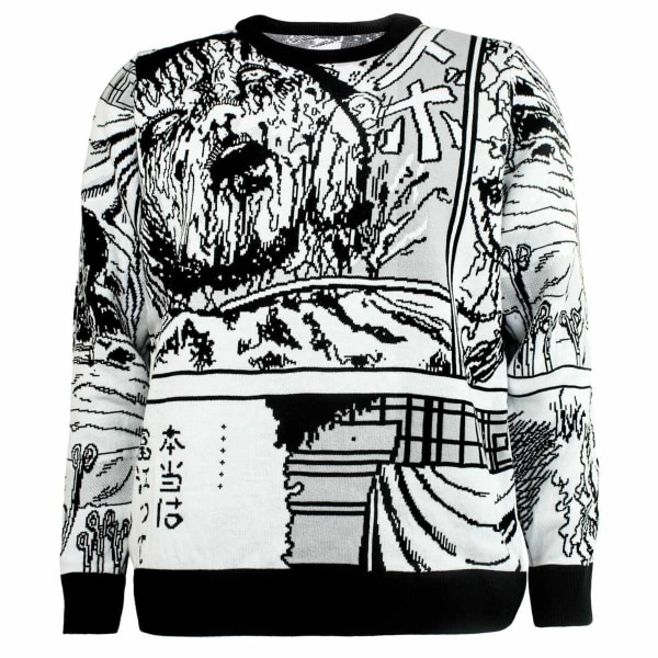 Junji-Ito Unisex Collage Sweatshirt för vuxna XL Svart/Vit Black/White XL