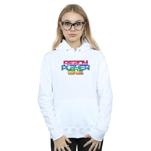 Ready Player One Dam/Kvinnor Regnbåge Logo Hoodie S Vit White S