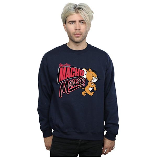 Tom And Jerry Herr Macho Mouse Sweatshirt XL Marinblå Navy Blue XL