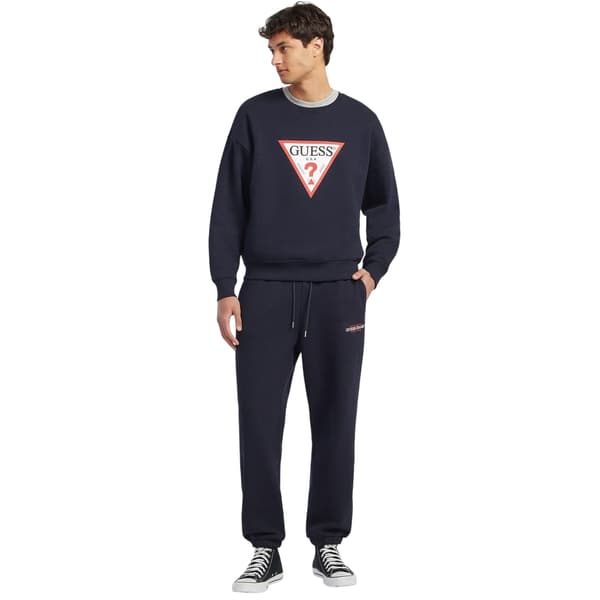 Guess Herr Triangle Oversized Sweatshirt S Ocean Blue Ocean Blue S