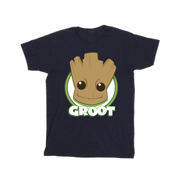 Guardians Of The Galaxy Mens Groot Badge T-shirt M Marinblå Navy Blue M