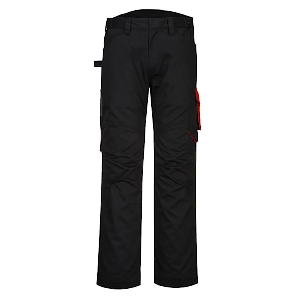 Portwest Herr PW2 Arbetsbyxor 41R Svart/Röd Black/Red 41R