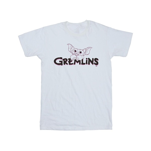 The Gremlins Mens Logo Line T-Shirt 5XL Vit White 5XL