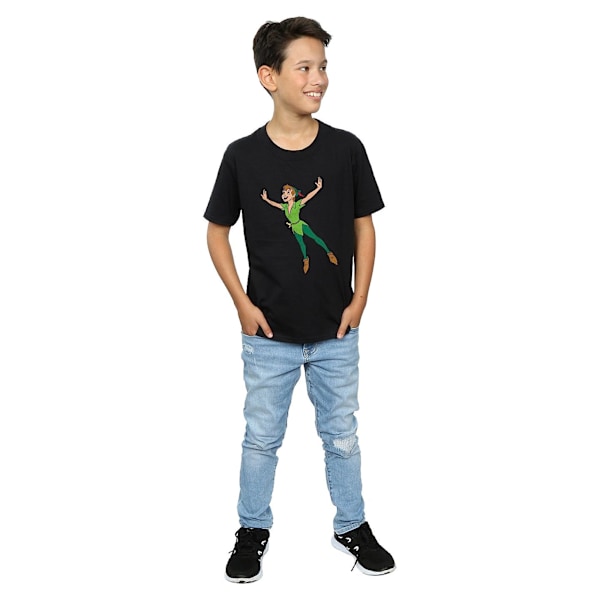 Peter Pan Boys Classic Flying Cotton T-Shirt 12-13 år Svart Black 12-13 Years