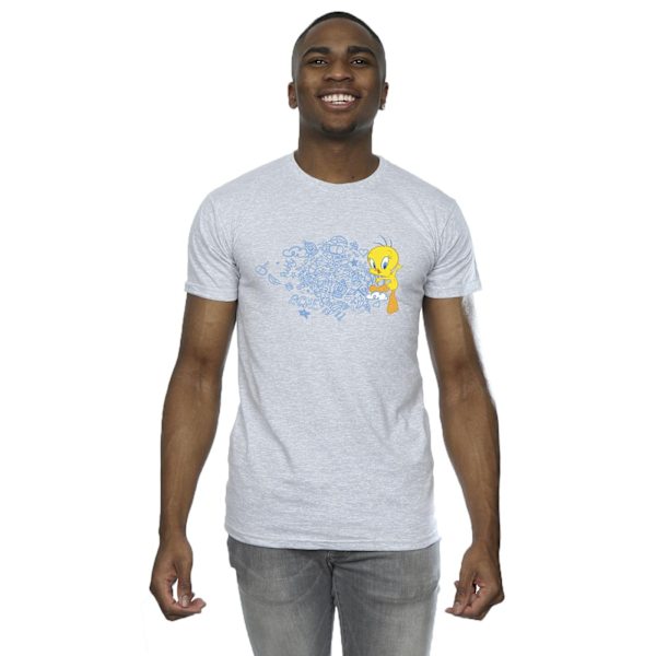 Looney Tunes ACME Doodles Tweety T-shirt M Sports Grey för män Sports Grey M
