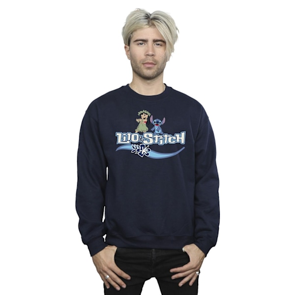 Disney Herr Lilo Och Stitch Karaktärer Sweatshirt M Marinblå Navy Blue M