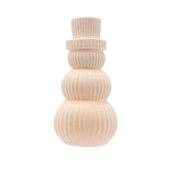 Keramisk LED-upplyst Snögubbe 20cm One Size Vit White One Size