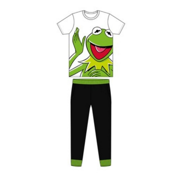 The Muppets Mens Kermit Long Pyjama Set M White/Green/Black White/Green/Black M