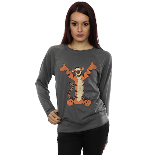 Winnie the Pooh Dam/Damer Klassisk Tigger Sweatshirt L Ljus Light Graphite L