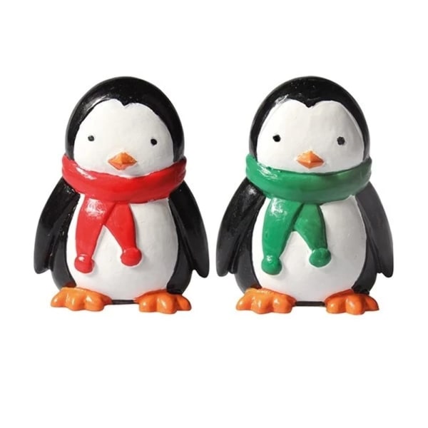 Culpitt Penguin Figurine (Pack med 2) One Size Svart/Vit Black/White One Size