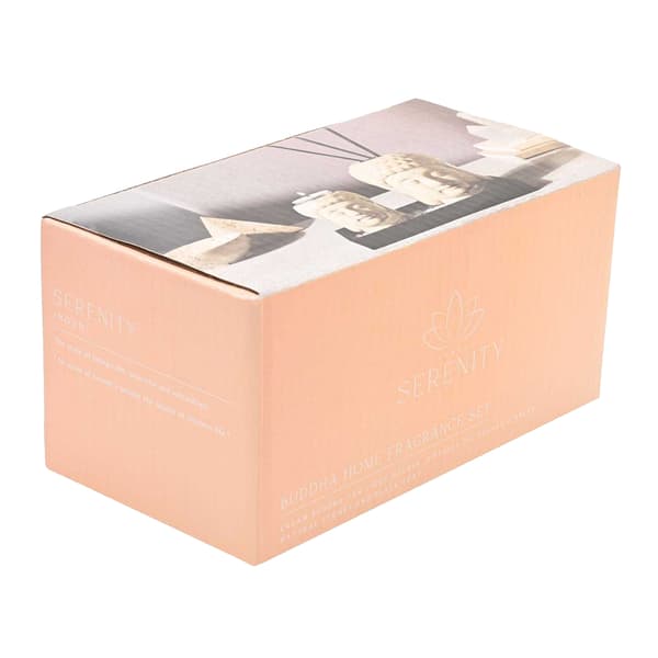 Serenity Buddha Head Doftset En Storlek Benvit Off White One Size