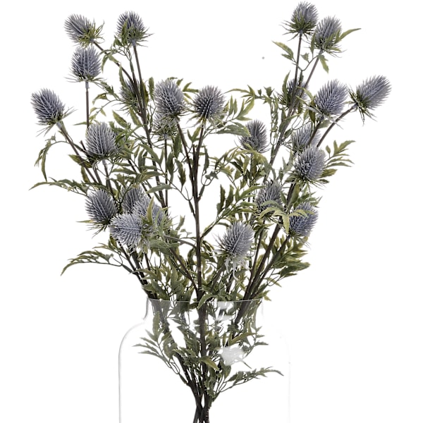 Hill Interiors Konstgjord Eryngium Tistel En Storlek Mjuk Blå Soft Blue One Size