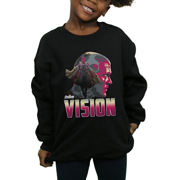 Marvel Girls Avengers Infinity War Vision Karaktär Sweatshirt Black 5-6 Years