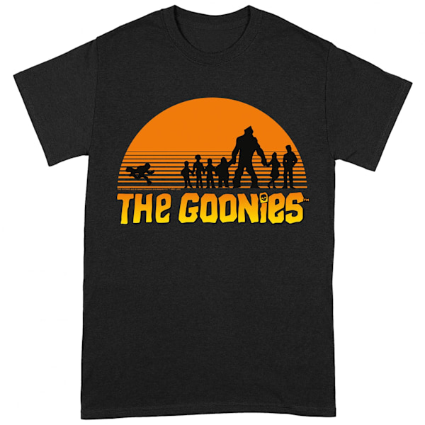 The Goonies Unisex Adult Sunset T-Shirt XXL Svart/Orange Black/Orange XXL