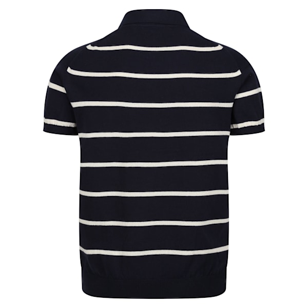 Regatta Arkose Stripe Knitted Polo Shirt M Navy/White Ston - Herr Navy/White Stone M