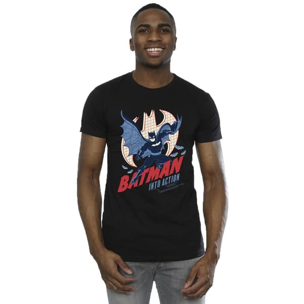 DC Comics Herr Batman Into Action T-Shirt S Svart Black S