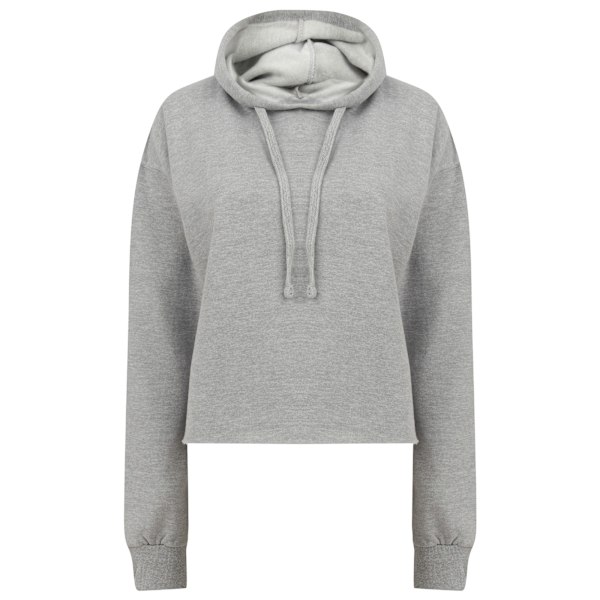 SF Dam/Kvinnor Cropped Slounge Hoody M Heather Grey Heather Grey M