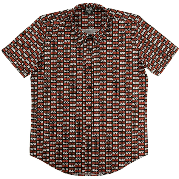 AC/DC Unisex Vuxen Logo All-Over Print Skjorta XL Svart Black XL
