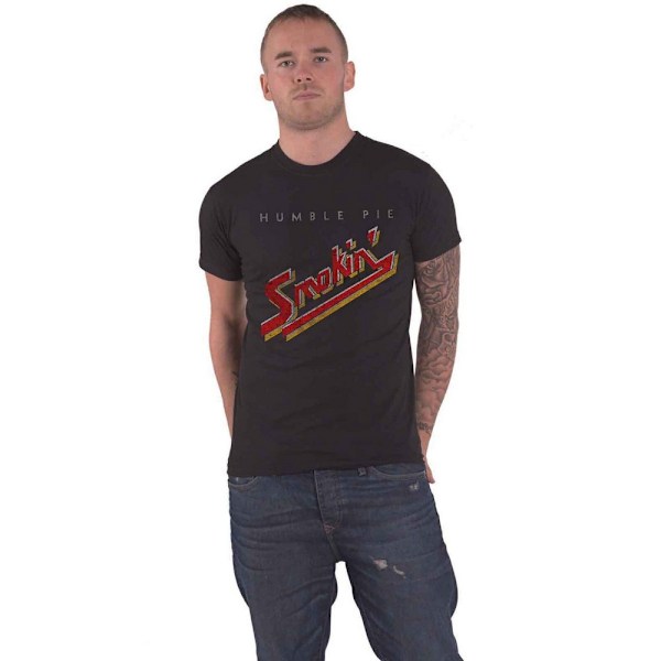Humble Pie Unisex Adult Smokin Vintage T-Shirt L Svart Black L