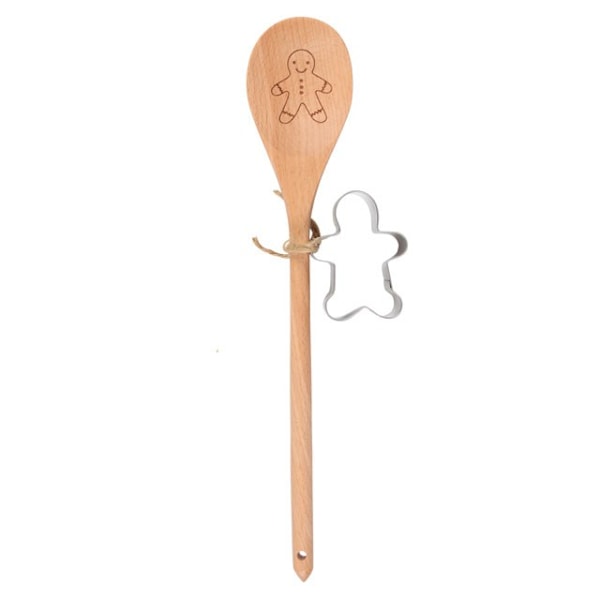 Something Different Pepparkaksträ Sked Set En Storlek Brun Brown One Size