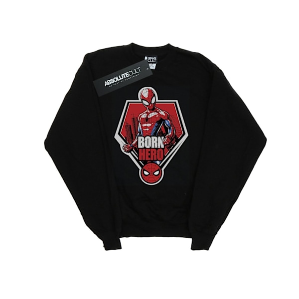 Marvel Boys Spider-Man Born Hero Sweatshirt 12-13 år Svart Black 12-13 Years
