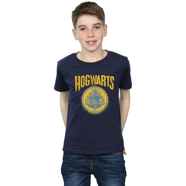 Harry Potter Boys Hogwarts Circle Crest T-Shirt 12-13 år Marinblå Navy Blue 12-13 Years