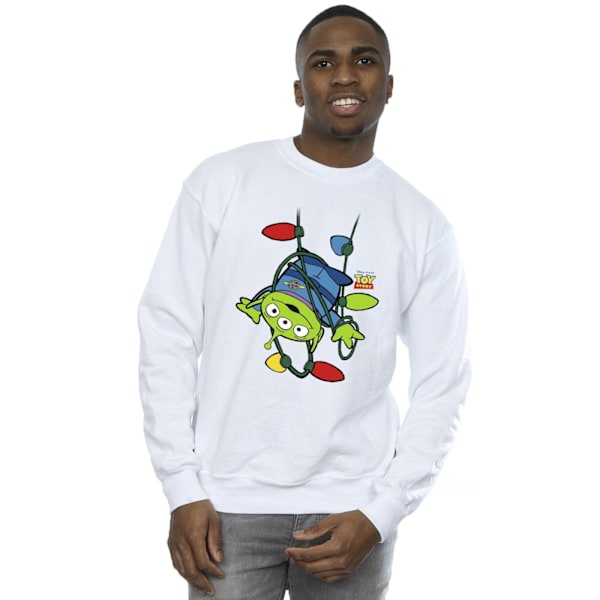 Disney Mens Toy Story Christmas Lights Aliens Sweatshirt 3XL Wh White 3XL