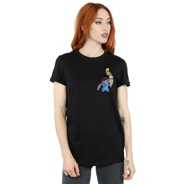 Disney Dam/Kvinnor Lilo Och Stitch Glass Bomull Boyfriend Black 3XL