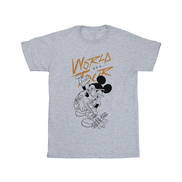 Disney Herr Mickey Mouse World Tour Line T-shirt XL Sports Grey Sports Grey XL