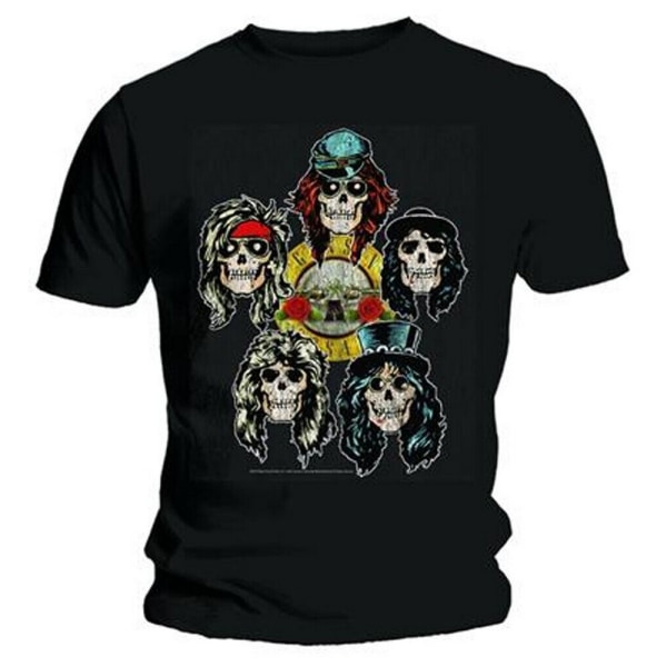 Guns N Roses Unisex Vuxen Vintage Heads T-shirt S Svart Black S