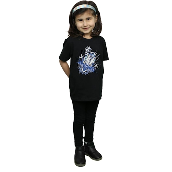 Star Wars Girls R2-D2 Blast Off Bomull T-shirt 12-13 år Svart Black 12-13 Years