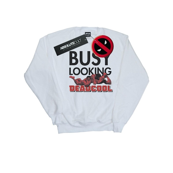 Marvel herr Deadpool Busy Looking Deadcool Sweatshirt 3XL Vit White 3XL