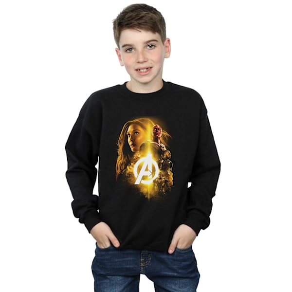 Marvel Boys Avengers Infinity War Vision Witch Team Up Sweatshirt Black 12-13 Years