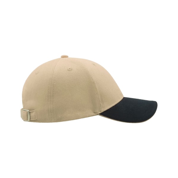 Atlantis Liberty Sandwich Heavy Brush Cotton 6 Panel Cap (2-pack) Natural/Navy One Size