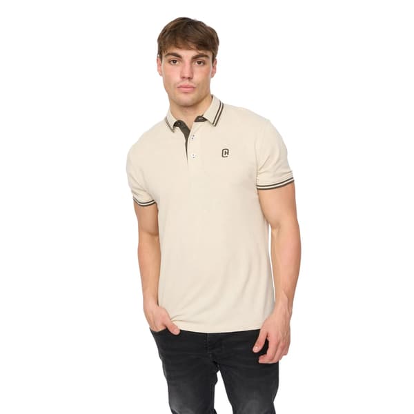 Crosshatch Herr Mackerby Pikétröja L Off White Off White L