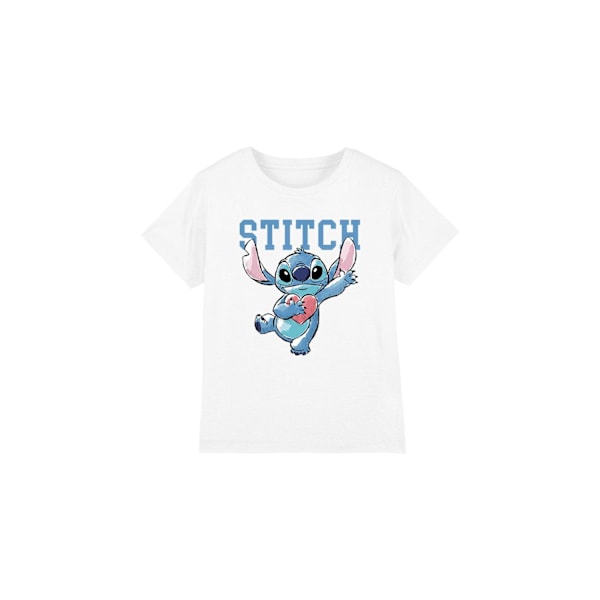 Lilo & Stitch Barn/Kids Clutching Hearts T-shirt 12-13 år White 12-13 Years