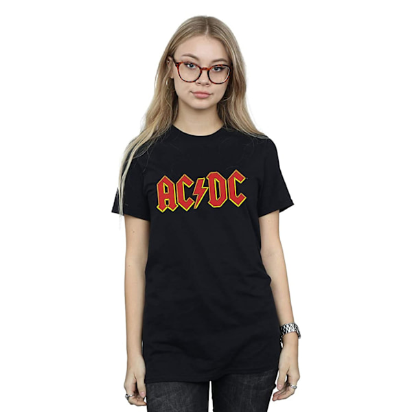 AC/DC Flickor Logotyp Bomulls T-shirt 7-8 År Svart Black 7-8 Years