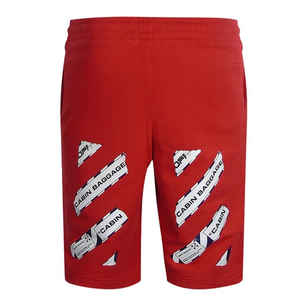 Off-White Herr Tape Sweatshorts S Röd Red S