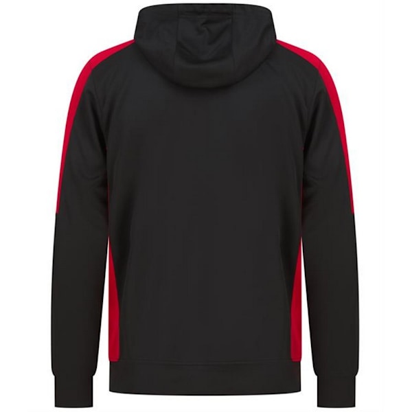 Finden & Hales Unisex Adult Team Contrast Panel Hoodie 3XL Svart Black/Red 3XL