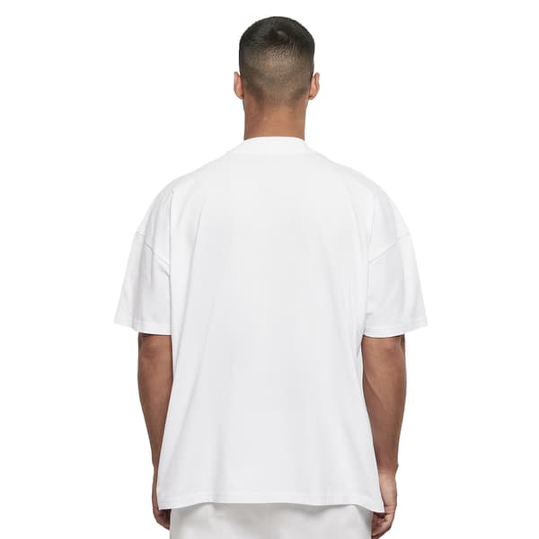 Bygg ditt varumärke herr mock neck oversized t-shirt 3XL vit White 3XL