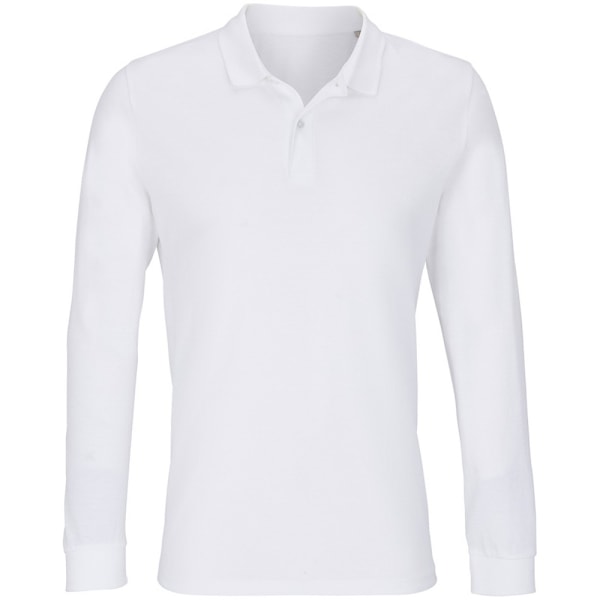 SOLS Unisex Adult Planet Piqué Long-Sleeved Polo Shirt XL Vit White XL