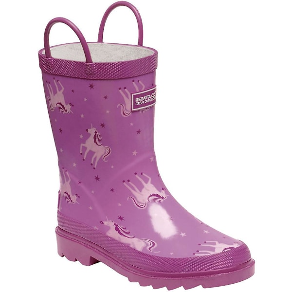 Regatta Great Outdoors Barn/Barn Minnow Mönstrade Stövlar Unicorn/Red Ochre 11 UK Child