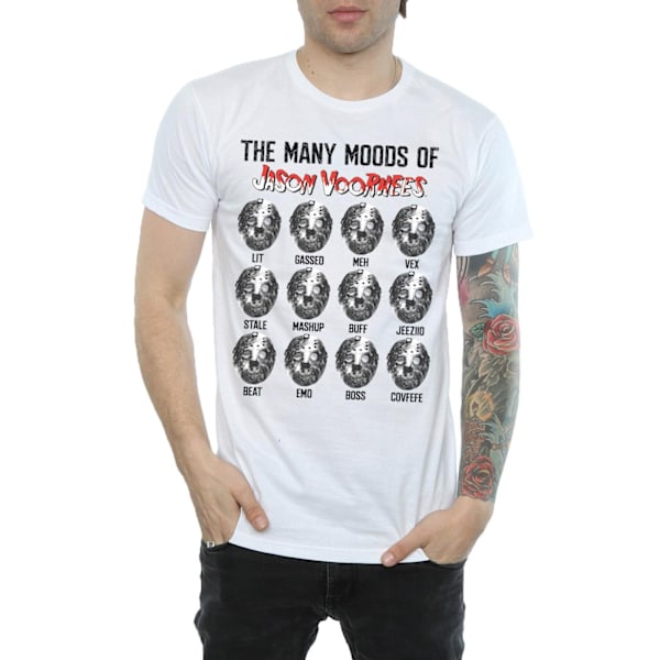 Fredag den 13:e herr The Many Moods Of Jason Voorhees T-shirt S vit White S