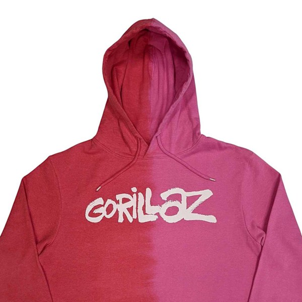 Gorillaz Unisex Vuxen Tvåfärgad Logotyp Pullover Hoodie XL Röd Red XL
