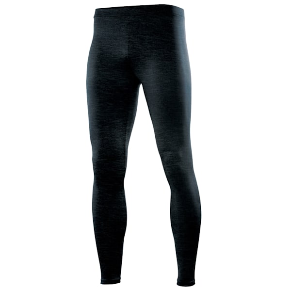 Rhino Mens Sports Base Layer Leggings / Bottoms LXL Black Heath Black Heather LXL