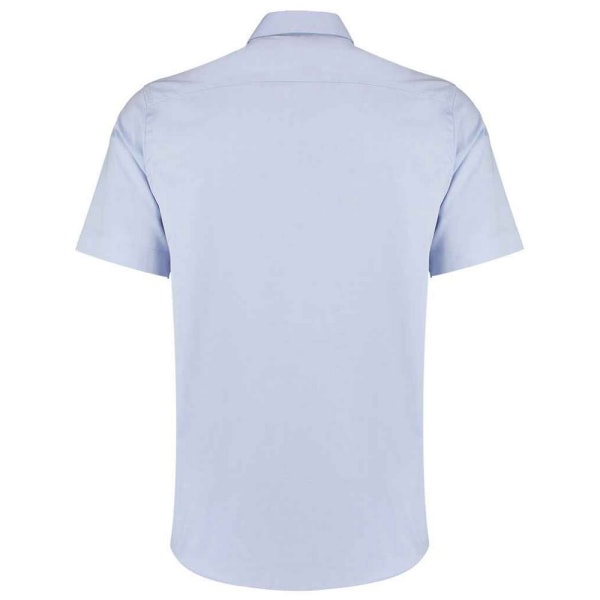 Kustom Kit Herr Premium Oxford skräddarsydd kortärmad skjorta 13. Light Blue 13.5in