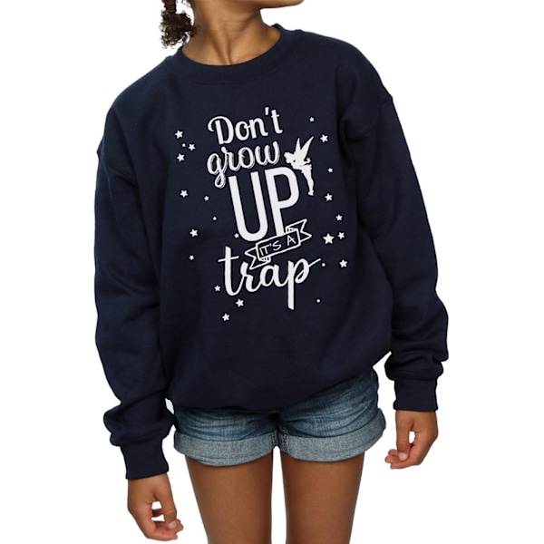 Disney Girls Tinker Bell Don´t Grow Up Sweatshirt 12-13 År Marinblå Navy Blue 12-13 Years