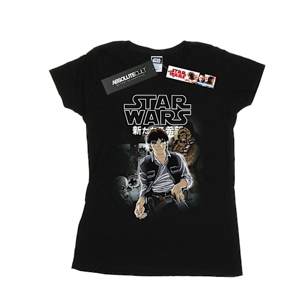 Star Wars Dam/Damer Han Och Chewie Anime Bomull T-shirt L B Black L