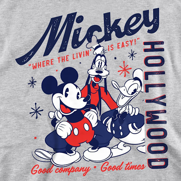Mickey & Vänner Unisex Vuxen Good Company Good Times Sweatshirt Heather Grey M