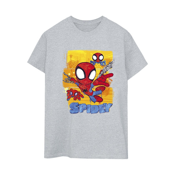 Marvel Dam/Damer Spidey Och Hans Fantastiska Vänner Flygande Bomull Sports Grey M